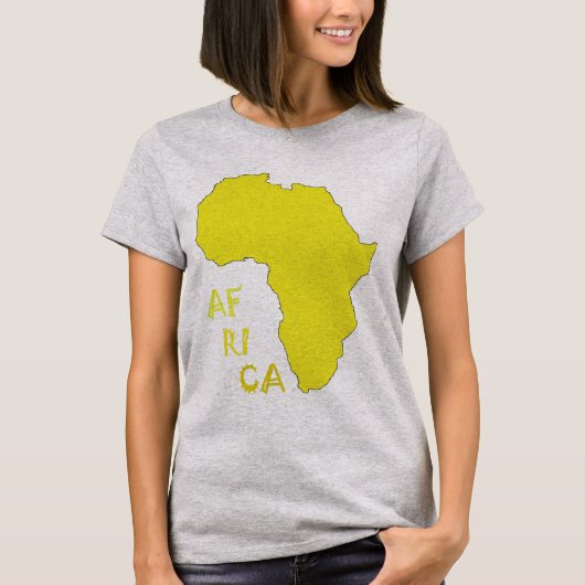 Africa Map Funky T-shirt (Voorkant)