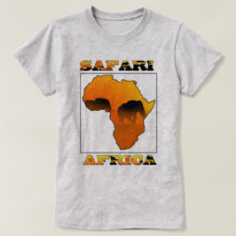 Africa Map Safari T shirt met Olephants