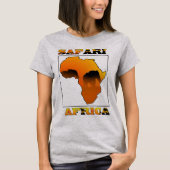 Africa Map Safari T shirt met Olephants (Voorkant)