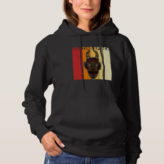 Africa Mask African Afro History Reggae Melanin  1 Hoodie (Voorkant)