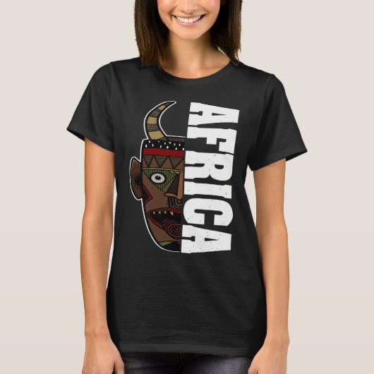 Africa Mask African Afro History Reggae Melanin T-shirt (Voorkant)
