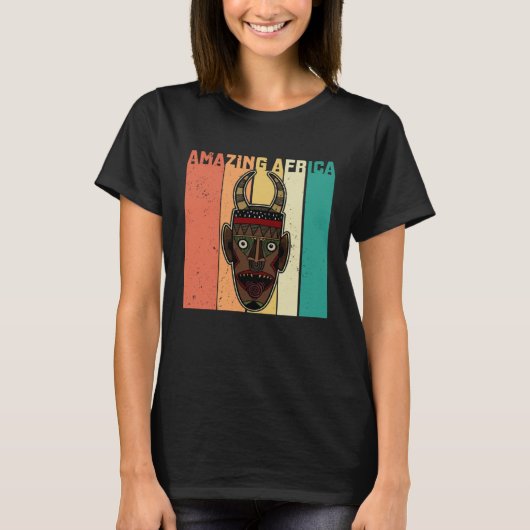 Africa Mask African Afro History Reggae Melanin T-shirt (Voorkant)
