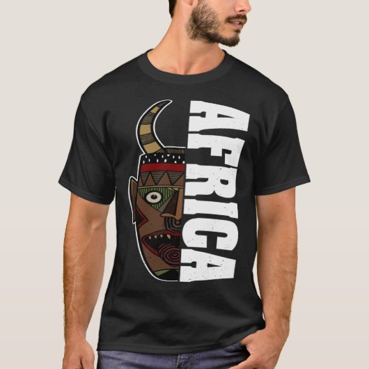 Africa Mask African Afro History Reggae Melanin T-shirt (Voorkant)