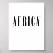 Africa - minimalistic typography poster (Voorkant)