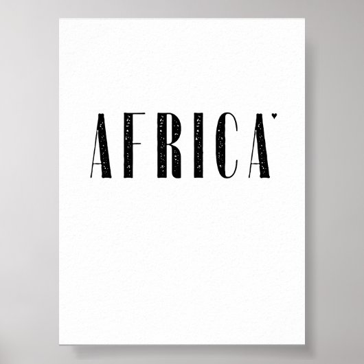 Africa - minimalistic typography poster (Voorkant)