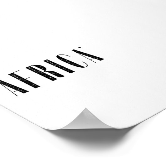 Africa - minimalistic typography poster (Hoek)