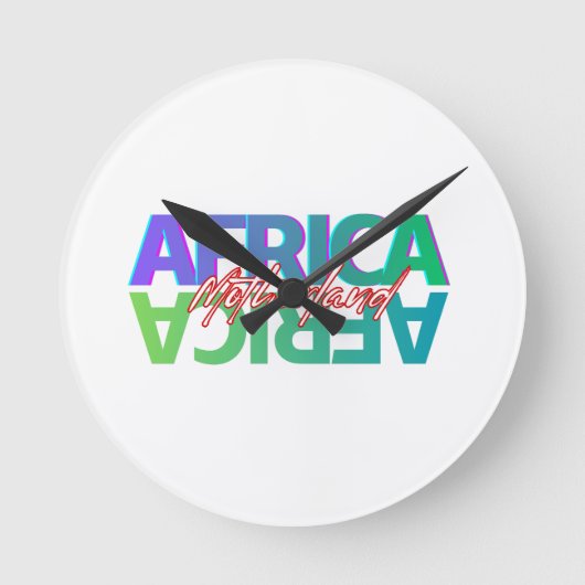 AFRICA: Motherland - Wall Clock Ronde Klok (Voorkant)