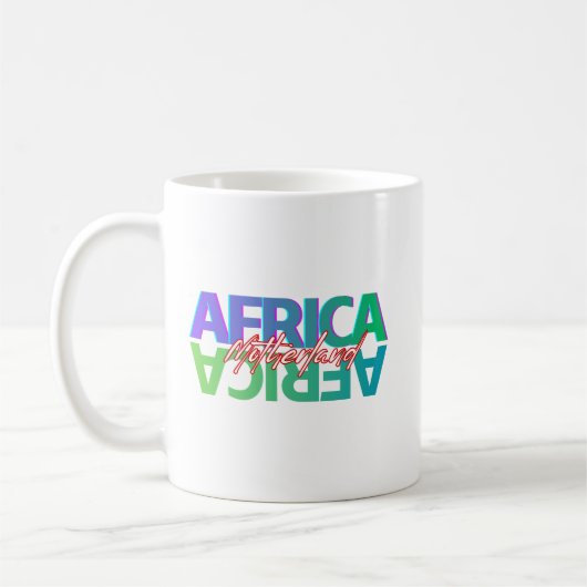 AFRICA: Motherland – White Glossy Mug Koffiemok (Links)