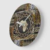 Africa Motif Graphic Large Clock Grote Klok (Hoek)