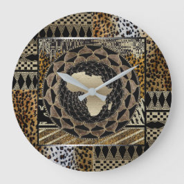 Africa Motif Graphic Large Clock Grote Klok