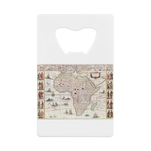 Africa nova descriptio (1690) van Willem Janszoon Creditkaart Flessenopener (Voorkant)