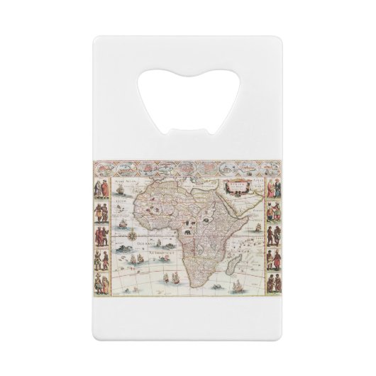 Africa nova descriptio (1690) van Willem Janszoon Creditkaart Flessenopener (Achterkant)