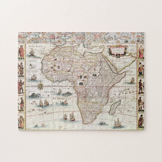 Africa nova descriptio (1690) van Willem Janszoon Legpuzzel (Horizontaal)