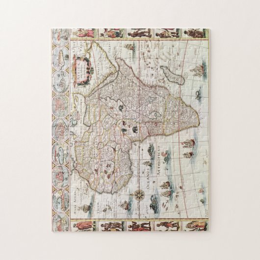 Africa nova descriptio (1690) van Willem Janszoon Legpuzzel (Verticaal)