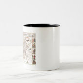 Africa nova descriptio (1690) van Willem Janszoon Tweekleurige Koffiemok (Center)