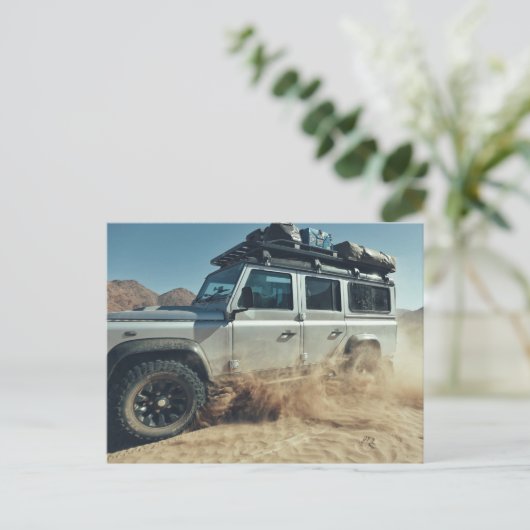 Africa Overlanding 4x4 Sand Dunes Road Trip Briefkaart (Staand voorkant)