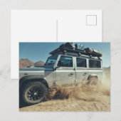 Africa Overlanding 4x4 Sand Dunes Road Trip Briefkaart (Voorkant / Achterkant)