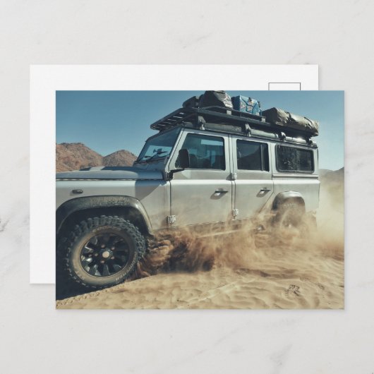 Africa Overlanding 4x4 Sand Dunes Road Trip Briefkaart (Voorkant / Achterkant)