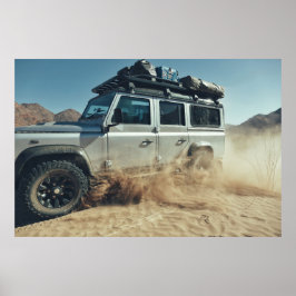 Africa Overlanding 4x4 Sand Dunes Road Trip Poster