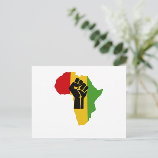 Africa Power - Reggae Briefkaart (Staand voorkant)