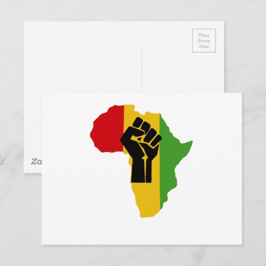 Africa Power - Reggae Briefkaart (Voorkant / Achterkant)