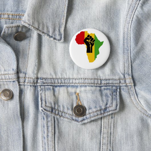 Africa Power - Reggae Ronde Button 5,7 Cm (In situ)