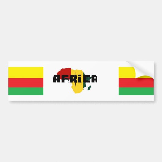 africa rasta bumpersticker (Voorkant)
