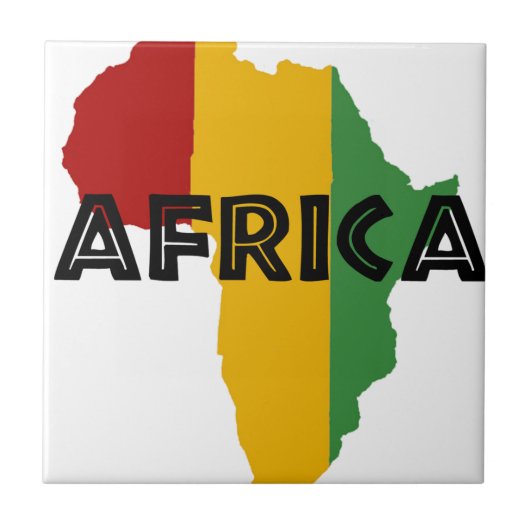 Africa Rasta Color Tegeltje (Voorkant)