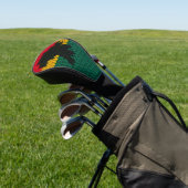 Africa Red Black Gold Green Designer Crochet Print Golfheadcover (Insitu)