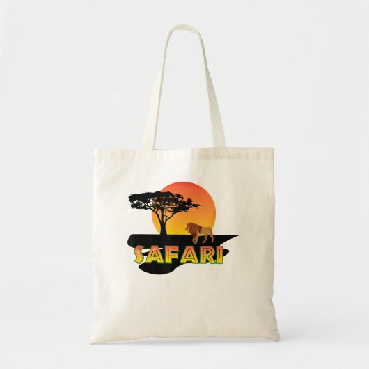 Africa Safari Lion Sunset Tote Bag (Voorkant)