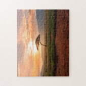 Africa Safari Savannah Desert Field Tree Sunset Legpuzzel (Verticaal)