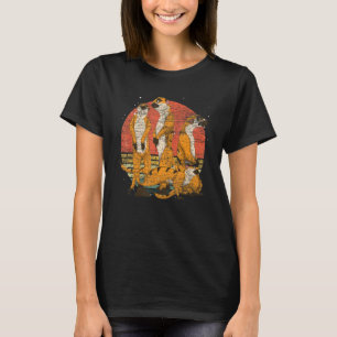Africa Safari Zoo Animal Retro Meerkat T-shirt