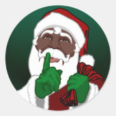 Africa Santa Sticker Custom Santa Stickers (Voorkant)