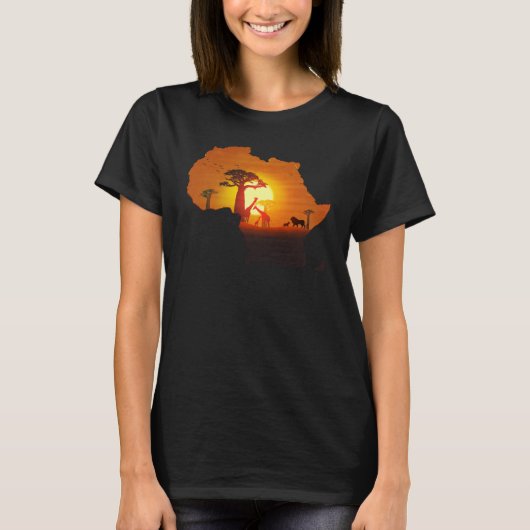 Africa Savannah Continent Lion African King Cradle T-shirt (Voorkant)