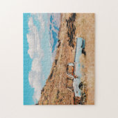 Africa Savannah Grass Car Wrack Mountains Legpuzzel (Verticaal)