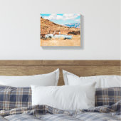 Africa Savannah Grass Old Car Mountains Canvas Afdruk (Insitu (Slaapkamer))