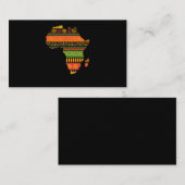 Africa Silhouette Black Afro Pride African Visitekaartje (Voorkant / Achterkant)
