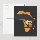 Africa Sunset Continent Safari Giraffe Briefkaart (Voorkant / Achterkant)