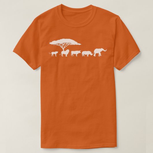 Africa The Big Five Animals Design Kids Toddler BI T-shirt (Design voorkant)