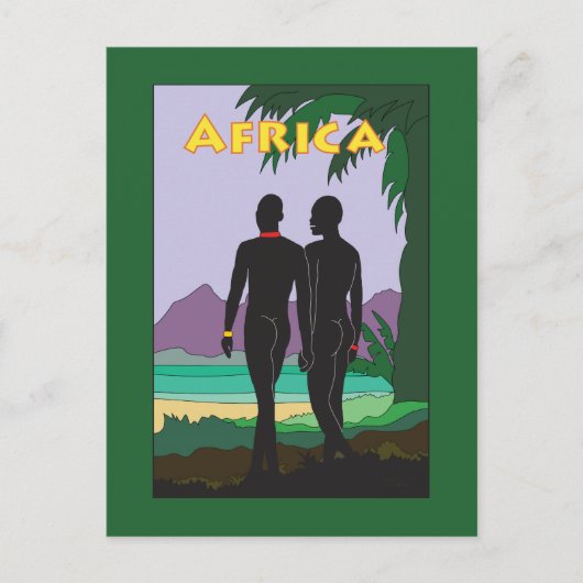Africa Travel Gay Briefkaart (Voorkant)