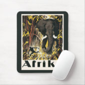  Africa Travel Poster, Afrikaanse olifant Muismat (Met muis)