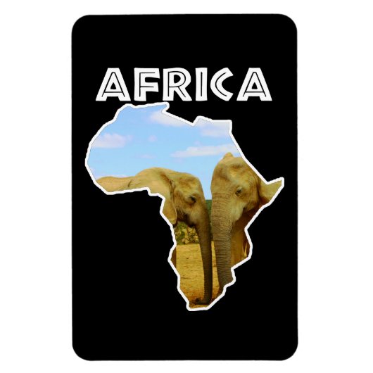 Africa Wildlife Continent Blue Sky Elephant Magneet (Verticaal)