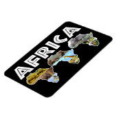 Africa Wildlife Continent Trio Collage Magnet Magneet (Linkerzijde)