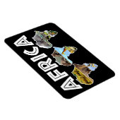Africa Wildlife Continent Trio Collage Magnet Magneet (Rechterzijde)