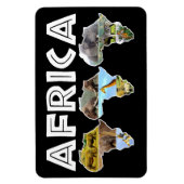 Africa Wildlife Continent Trio Collage Magnet Magneet (Verticaal)