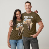 Africa Wildlife Map Elephant Family T-shirt (Unisex)