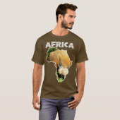 Africa Wildlife Map Rhino Calf T-shirt (Voorkant volledig)