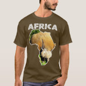 Africa Wildlife Map Rhino Calf T-shirt (Voorkant)