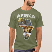 Africa Wildlife Map Trio T-Shirt (Voorkant)