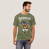 Africa Wildlife Map Trio T-Shirt (Voorkant volledig)